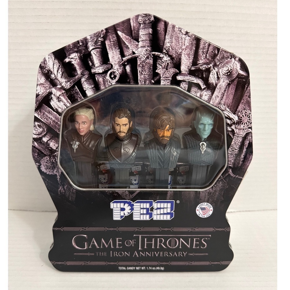NEW PEZ Game of‎ Thrones Iron Anniversary Collector Tin Box Jon Snow Daenerys